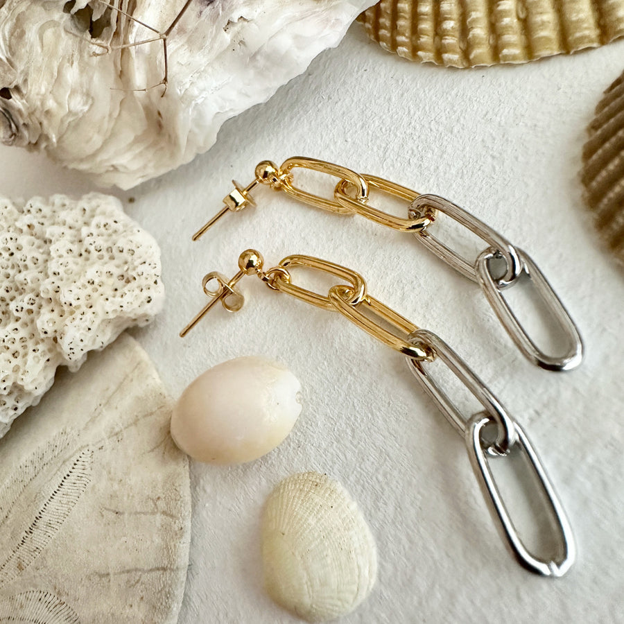 Paperclip Chain Earrings