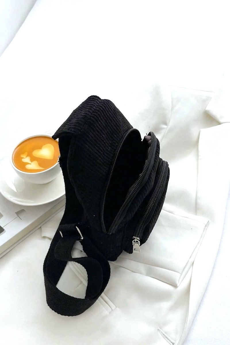 Corduroy Crossbody Bag
