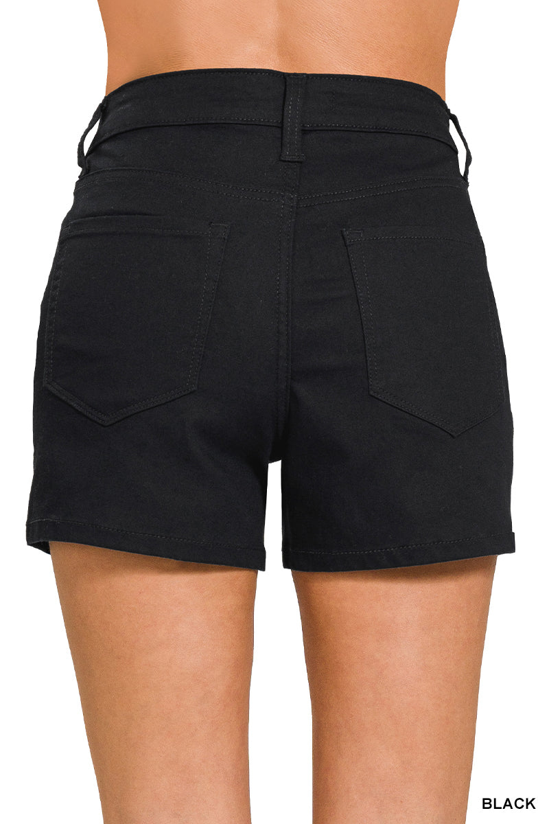Black Denim Short