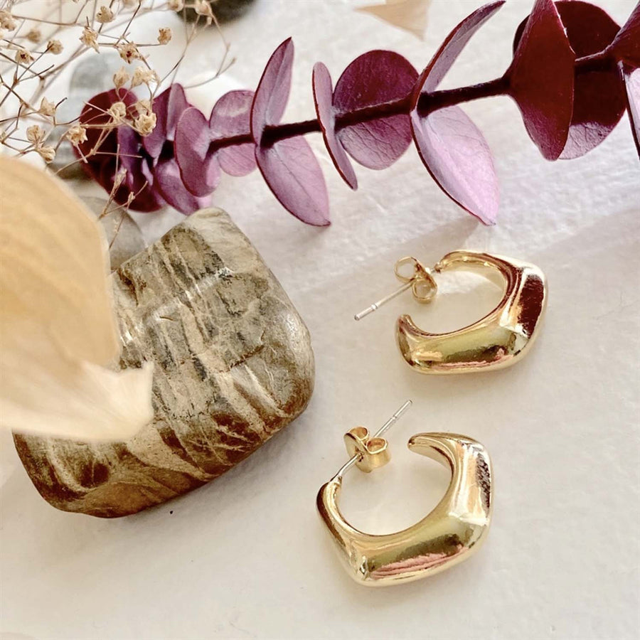 Oscar Gold Hoop Earrings