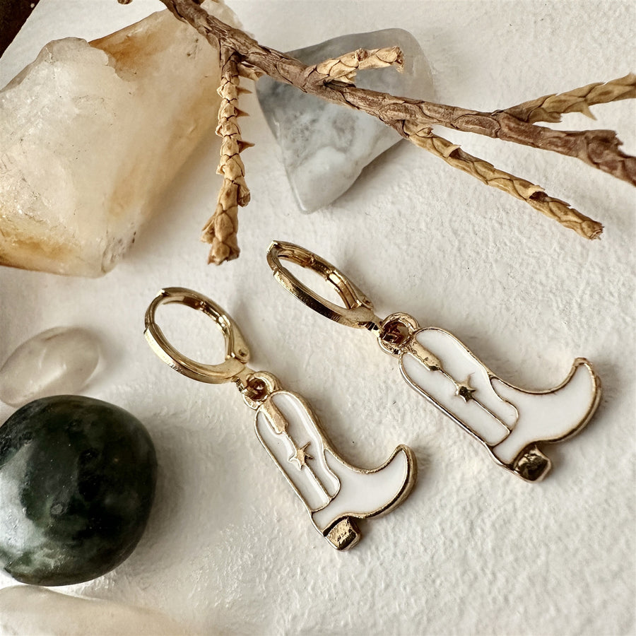 Boot Scootin' Cowboy Boot Charm Earrings