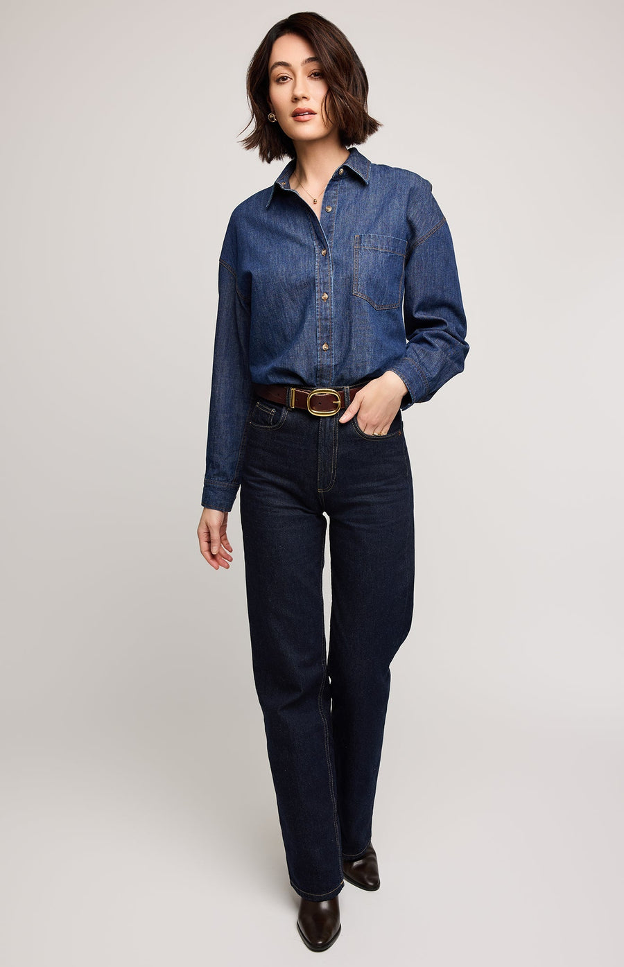 Whitney Demin button down shirt