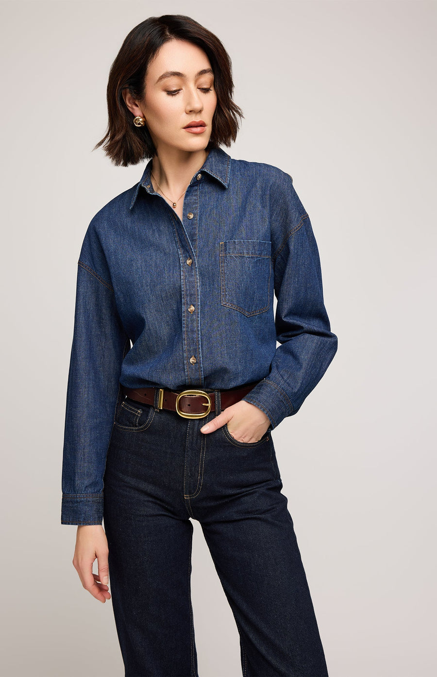 Whitney Demin button down shirt