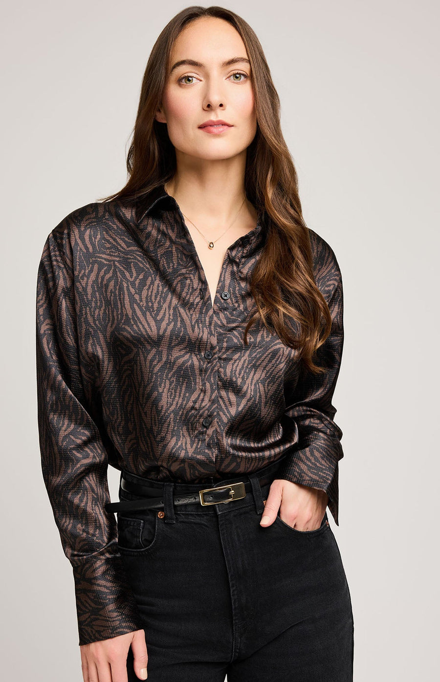 Simone Satin Blouse
