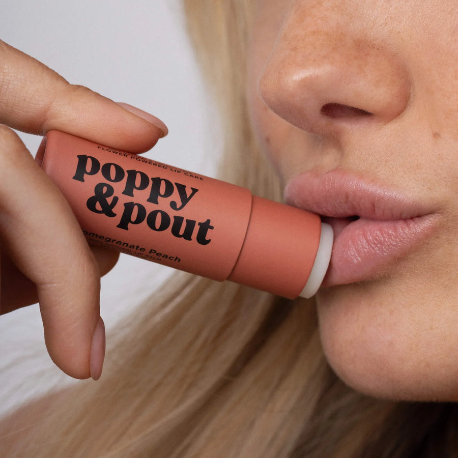 Poppy & Pout Pomegranate Peach Lip Balm