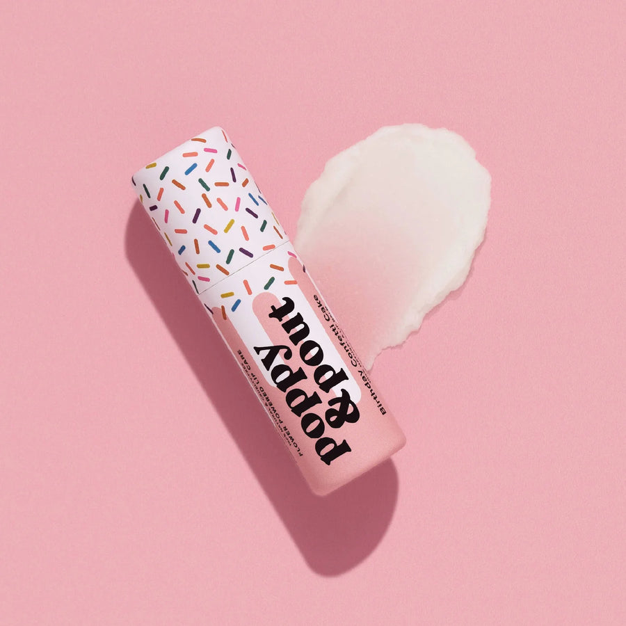 Poppy & Pout Birthday Confetti Cake Lip Balm