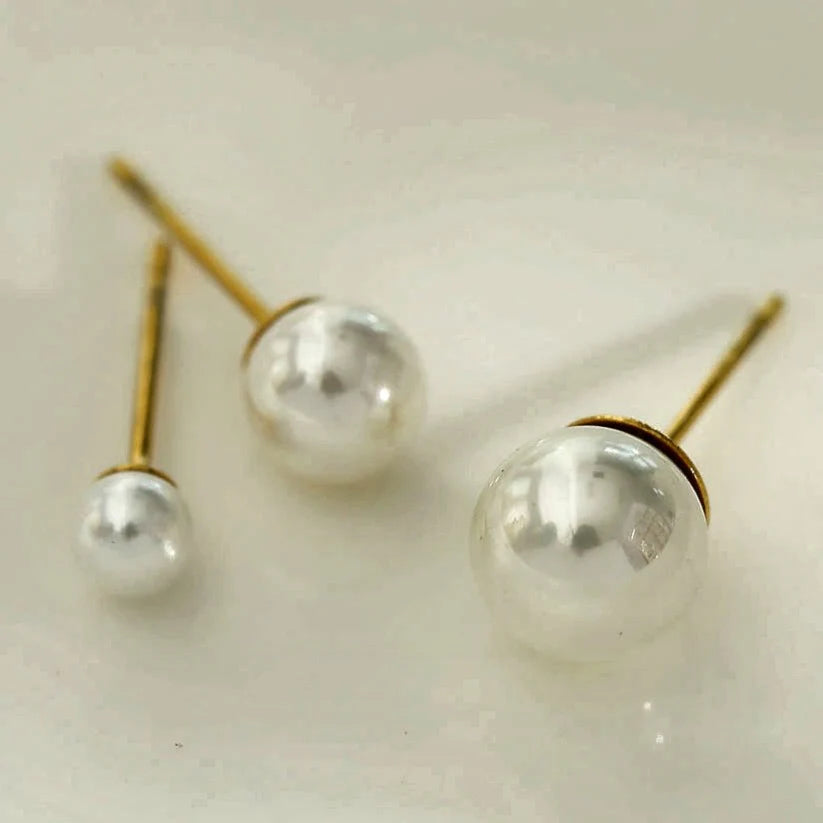 Trinity 3 pair Pearl Stud Set