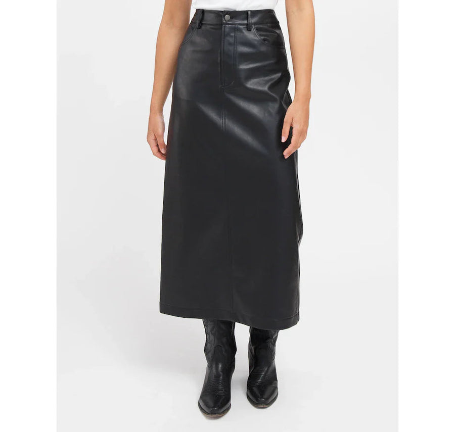 The Janis Vegan Leather Skirt