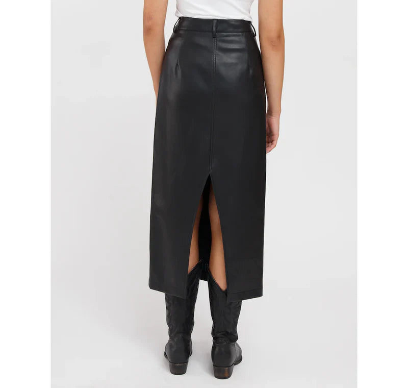 The Janis Vegan Leather Skirt