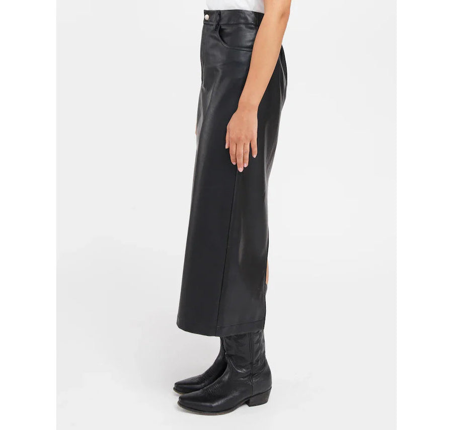 The Janis Vegan Leather Skirt