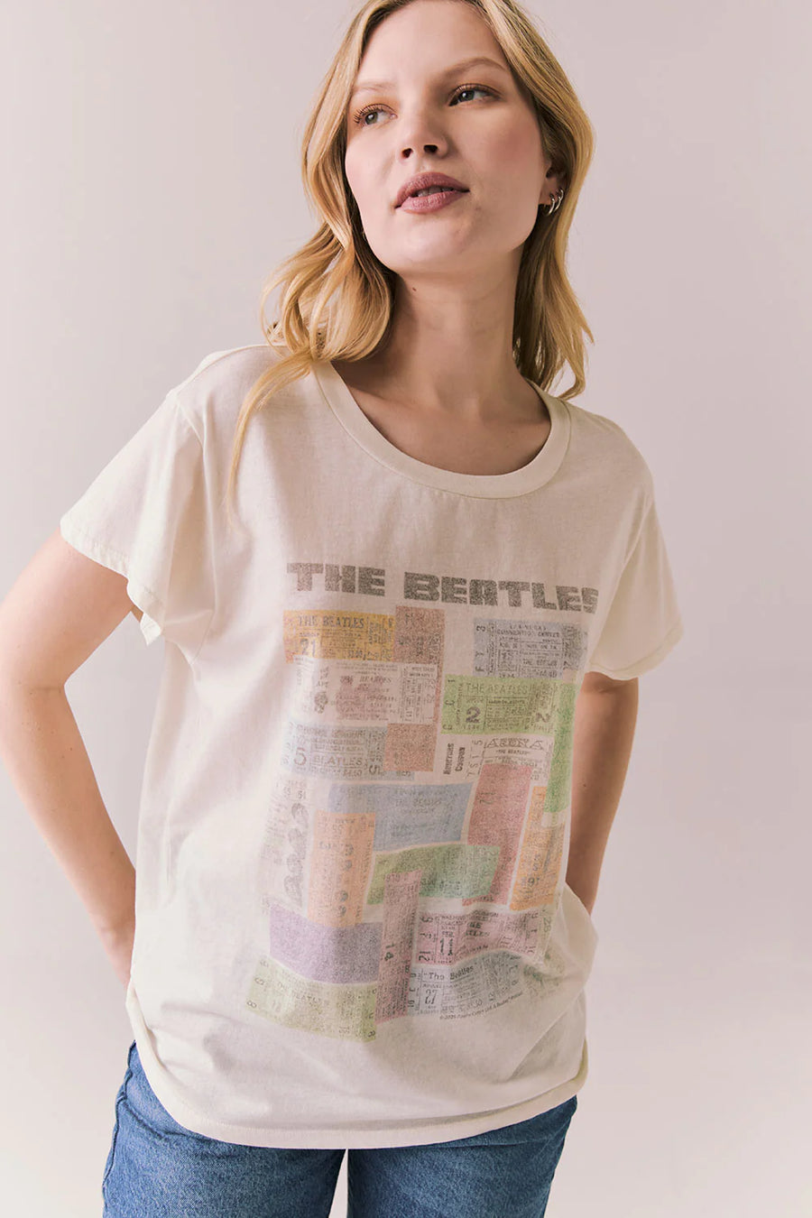 The Beatles Ticket Stub Collage Tee