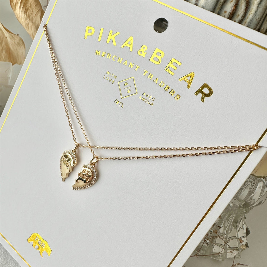 "Best Friends" Heart Charm Necklace