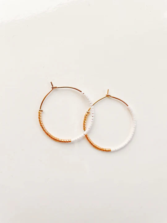 Tatum Beaded Hoops