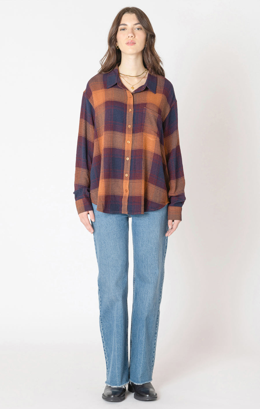 Ellie Plaid Top