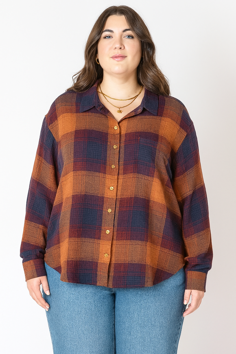 Ellie Plaid Top