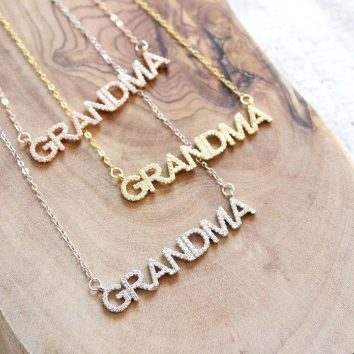 GRANDMA Crystal necklace