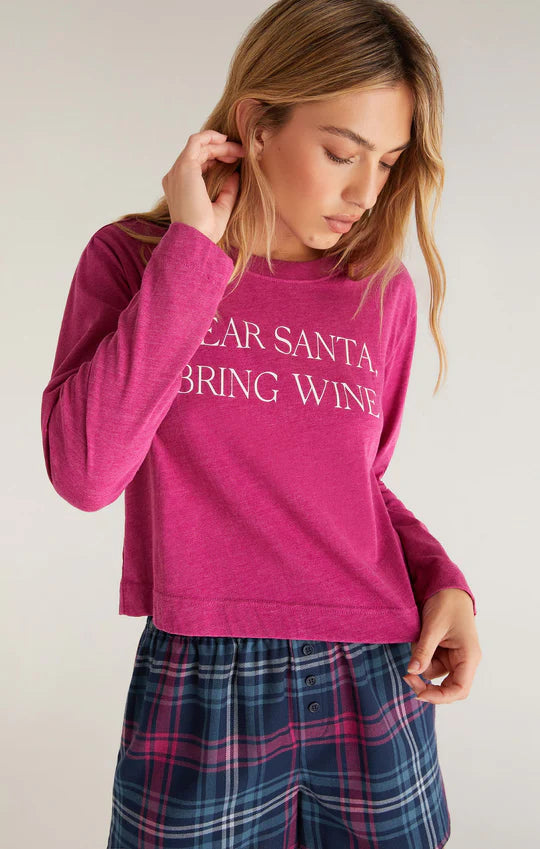 “Dear Santa, Bring Wine” Tee