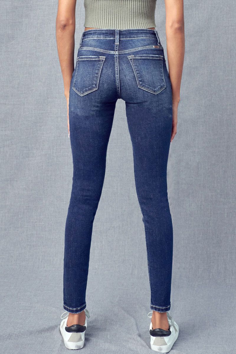 HIGH RISE SUPER SKINNY BUTTONFLY JEAN